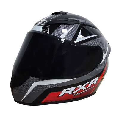 Motosiklet kaskı (dəbilqə) — Full-Face Helmet, Protective Riding Helmet for - king-red-gray-black-lens-s55-56cm