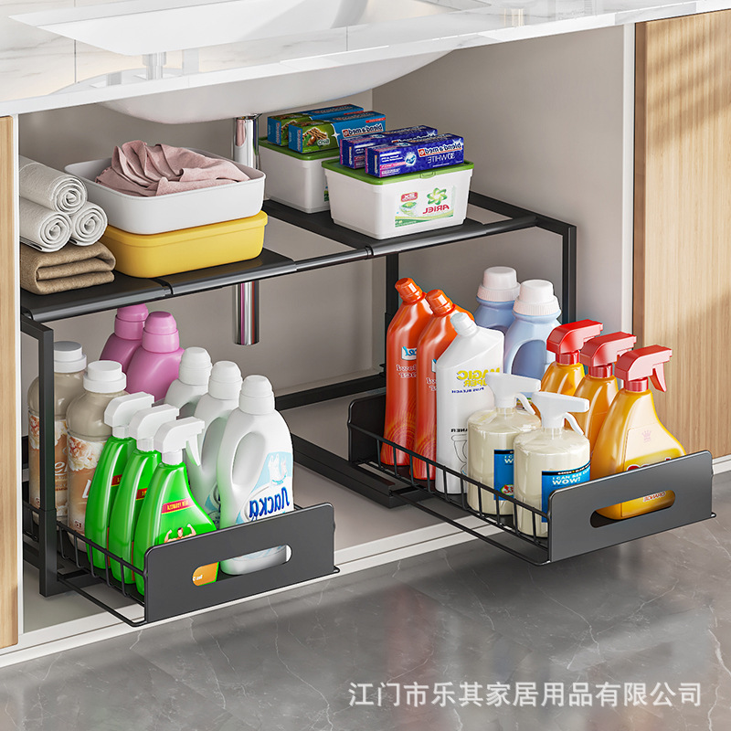 Amazon cocina armario estante de almacenamiento bastidor de almacenamiento de fregadero estante de almacenamiento retráctil tipo extractor estante de acabado de canasta