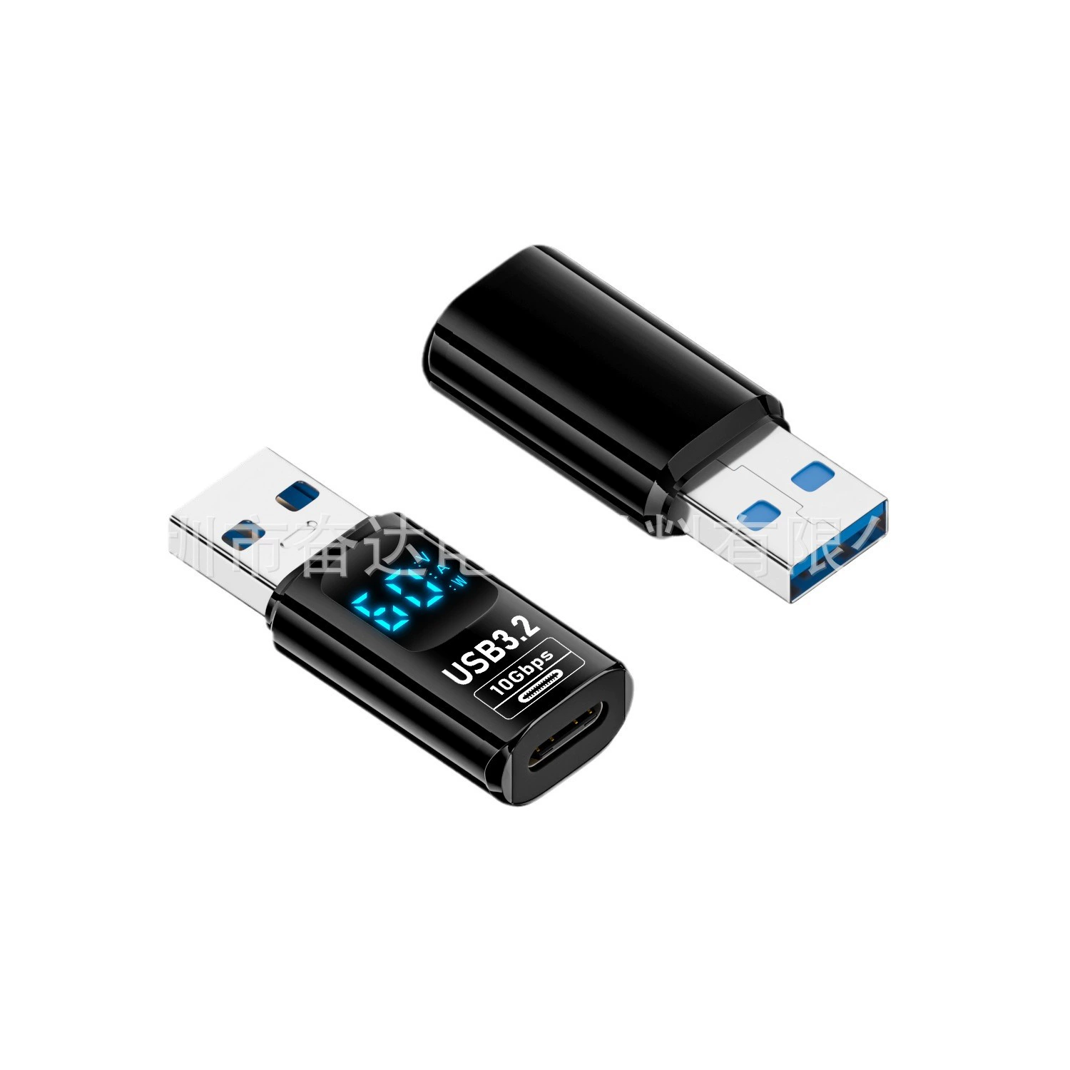Цифровой дисплей адаптер для компьютера и мобильного телефона, адаптер USB3.2A male to C, прозрачный, 10 ГБ дисплей