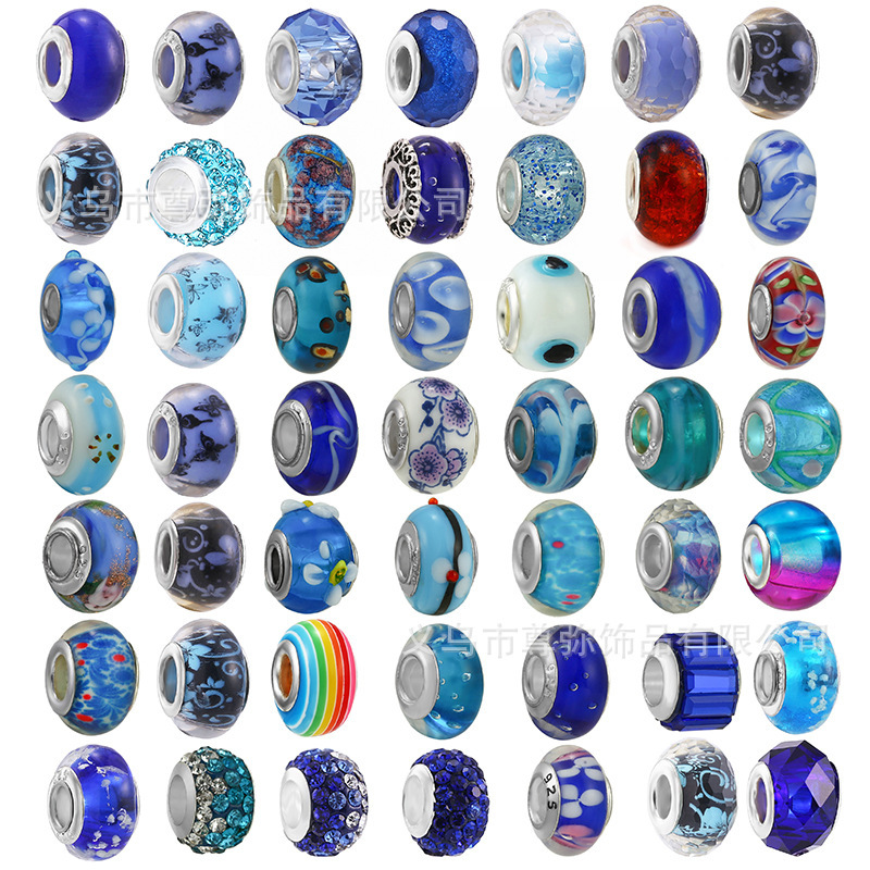 Pan home blue acrylic. Glazed Beads Below Hand Beaded Cut Beads Make Ladies Bracelet Accessories