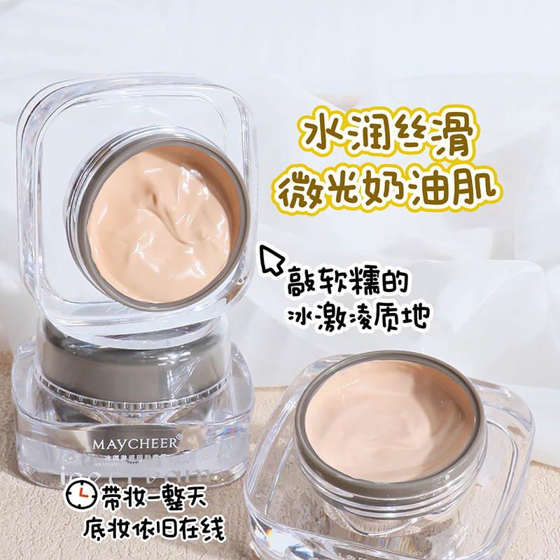 MAYCHEER Ice Cream Concealer Foundation Cream Concealer Hidratante Seco Cream Foundation