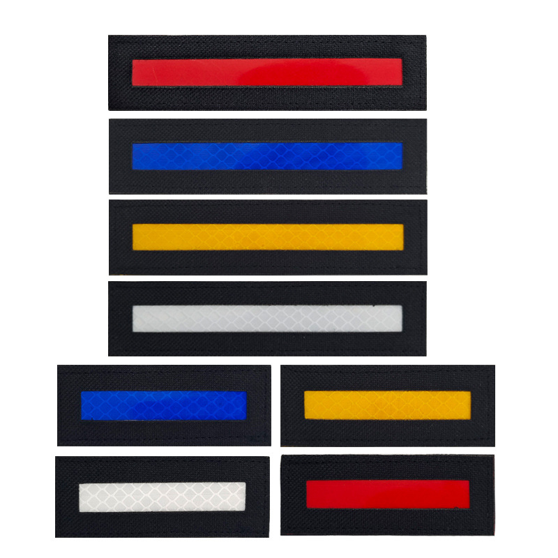 Reflective Strips IRIdentification Badges Hook And Loop Velcro Patches Night Eye-catching Long Strips In Multiple Colors