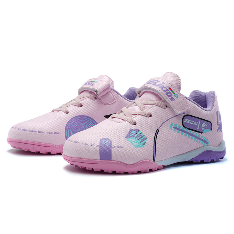 Nuevos zapatos de fútbol velcro, niños y niñas, niños y niñas, zapatos de fútbol de césped artificial, zapatos de entrenamiento de competición