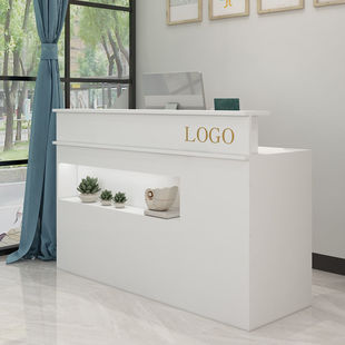 Promotional Simple Modern Cashier Small Counter Clothing Barber Shop Convenience Store Bar Supermarket Reception Desk
