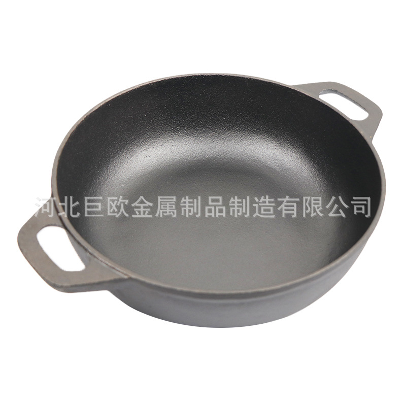 铸铁火锅电磁炉燃气用清汤锅平底锅双耳炖锅串串麻辣烫炖鸡炖鱼锅