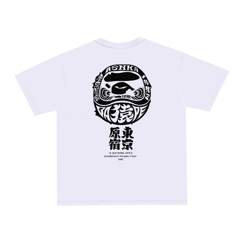 国境を越えた貿易トレンディなブランド半袖メンズレタープリントアメリカンストリートルーズカップルカジュアルTシャツ半袖シャツ|undefined