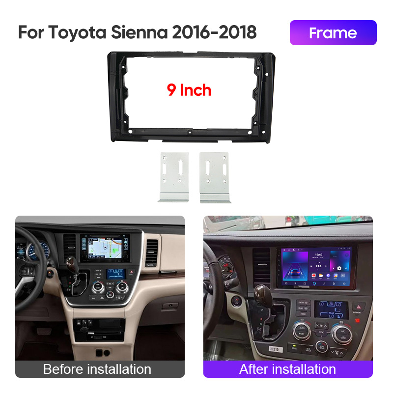Dvd Large Screen Navigation Frame Suitable for Toyota/Sienna 9inch Sienna2016-2018 Modified Panel Frame