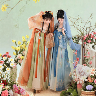 Original Floral Design Tang-Style Women's Double-Breasted Shirt with Chest-Length Slit Skirt, Daily Fairy-Like Summer Sister Style with a Zen Aesthetic