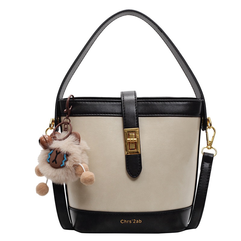 Bolso de cubo de color a juego para mujer 2025 nuevo bolso portátil para axila bolso de mensajero de un solo hombro de moda de alta gama