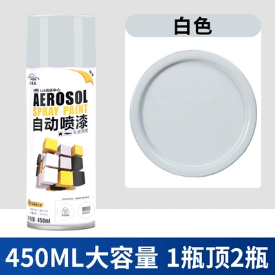 Anti-rust self-painting hand-cranked automatic furniture wood varnish black and white graffiti metal paint for cars (Avtomobil boyası) - 40white450mlbottle-spray-paint
