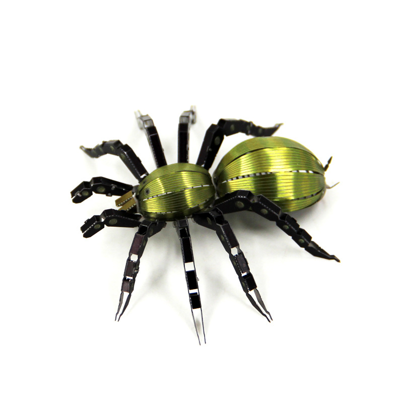 Modelo loco máquina insecto araña metal completo acero inoxidable modelo de ensamblaje de bricolaje juguete de rompecabezas tridimensional sin pegamento