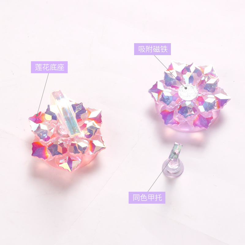 Red nail art base Lotus aurora fantasía con imán para principiantes nail art fijo marco de práctica de uñas