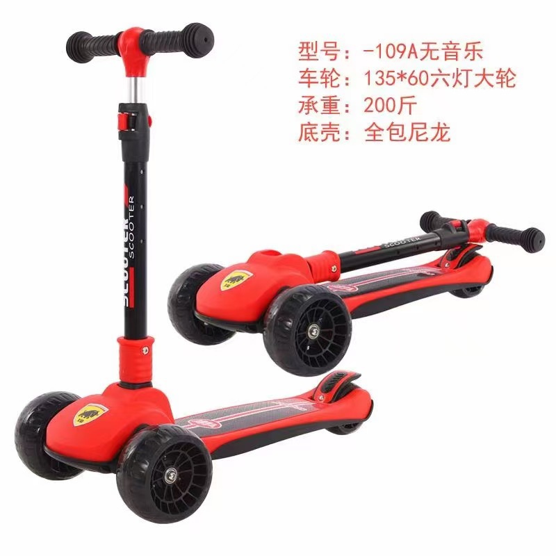 Scooter para niños 3 - 6 - 8 - 12 años de edad, niños de mediana edad, niños pueden montarse en scooter deslizante plegable 3 - en - 1