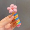 Rainbow children's cartoon colorful telephone, hair accessory for kindergarten, 2023 collection, 3-6 years