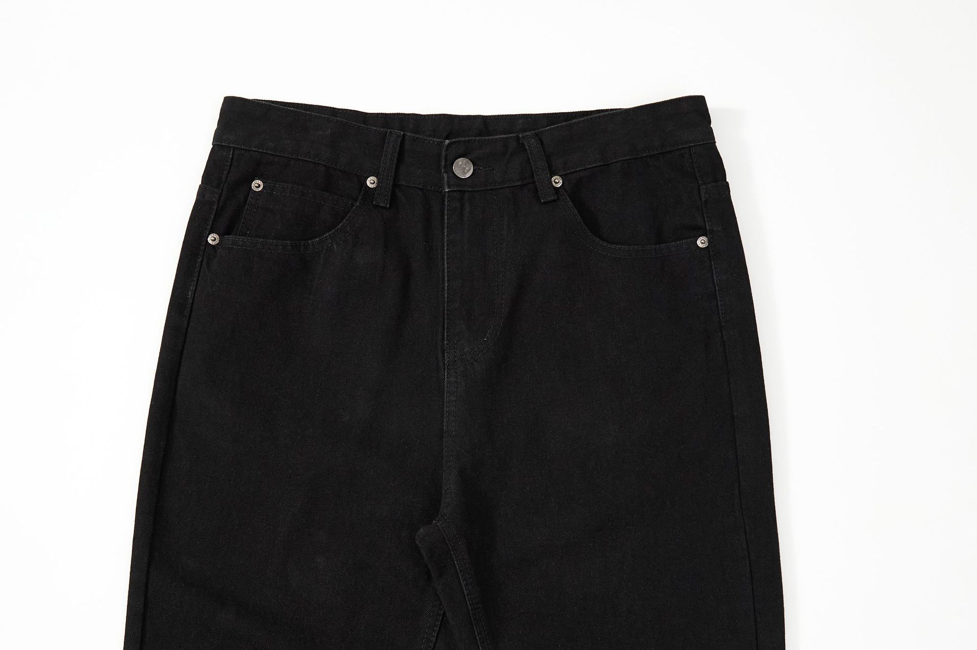 Man Solid Color Loose Fit Jeans 2025 Spring Summer New Pants American Casual Fashion Slimming Micro Flared Trousers Style_voghion.com