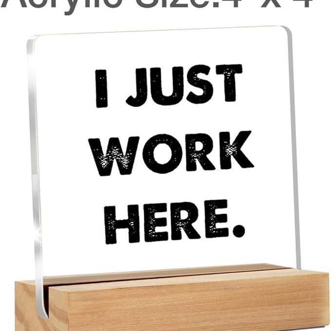 Cross-Border New Square Acrylic Ornaments with Wooden Base for Valentine's Day and Mother's Day Desktop Crafts Wholesale