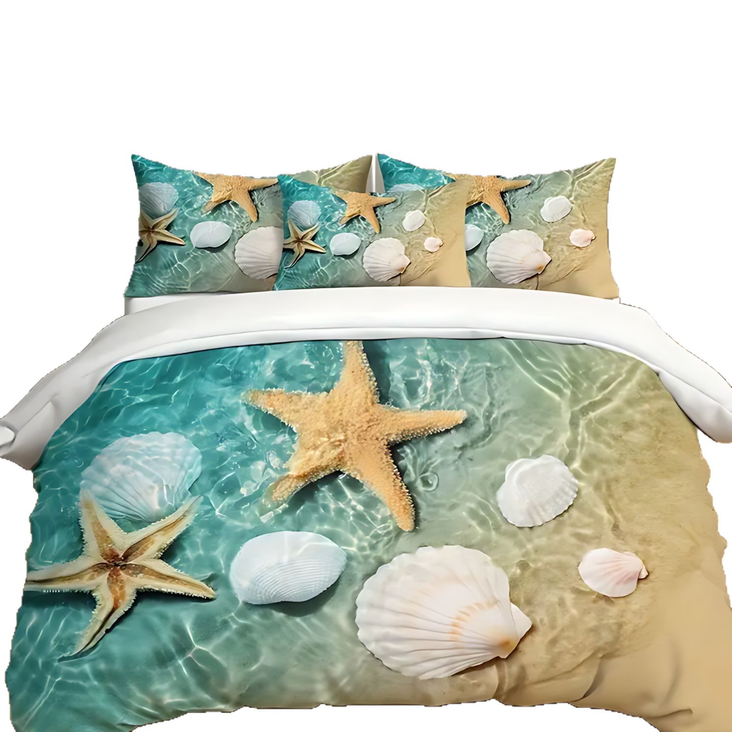 TEMU / JIT Amazonas hermosa vista de la playa impresión digital 3D suave y cómodo colchón kit para dibujar puede hacer