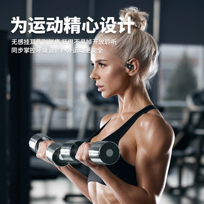 国境を越えた新型ows耳掛け式無線bluetoothイヤホンenc双麦騒音低減長航続運動オープンイヤホン|undefined