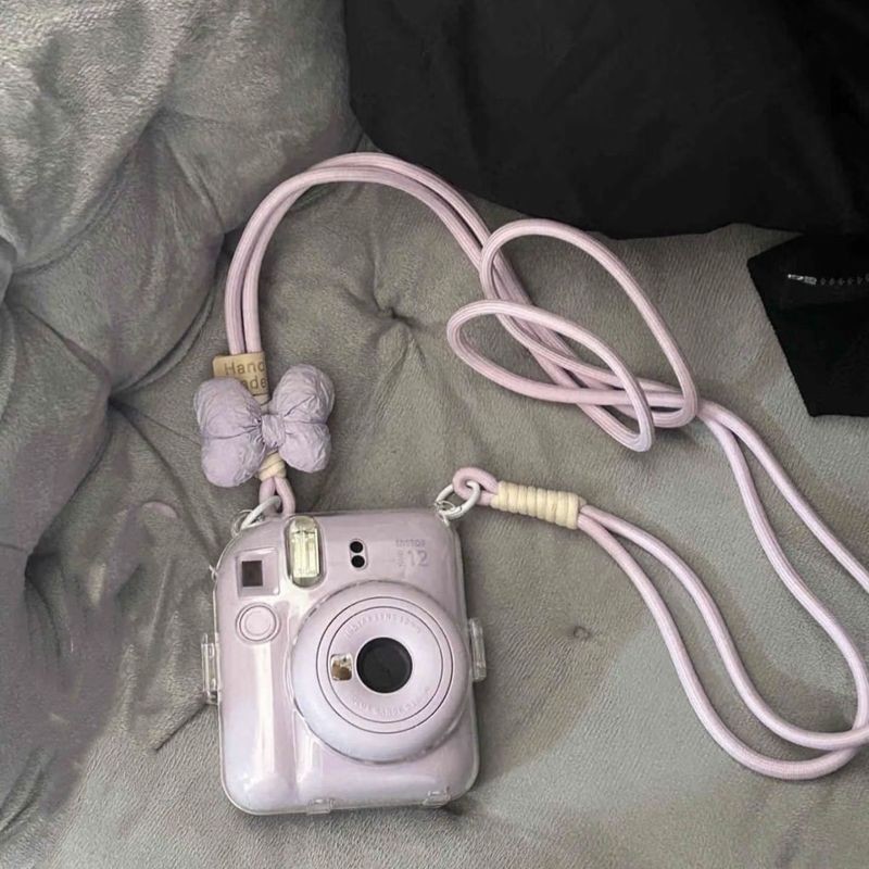 【mini12透明外壳】instax水晶壳拍立得硬壳相机保护壳壳子链条潮