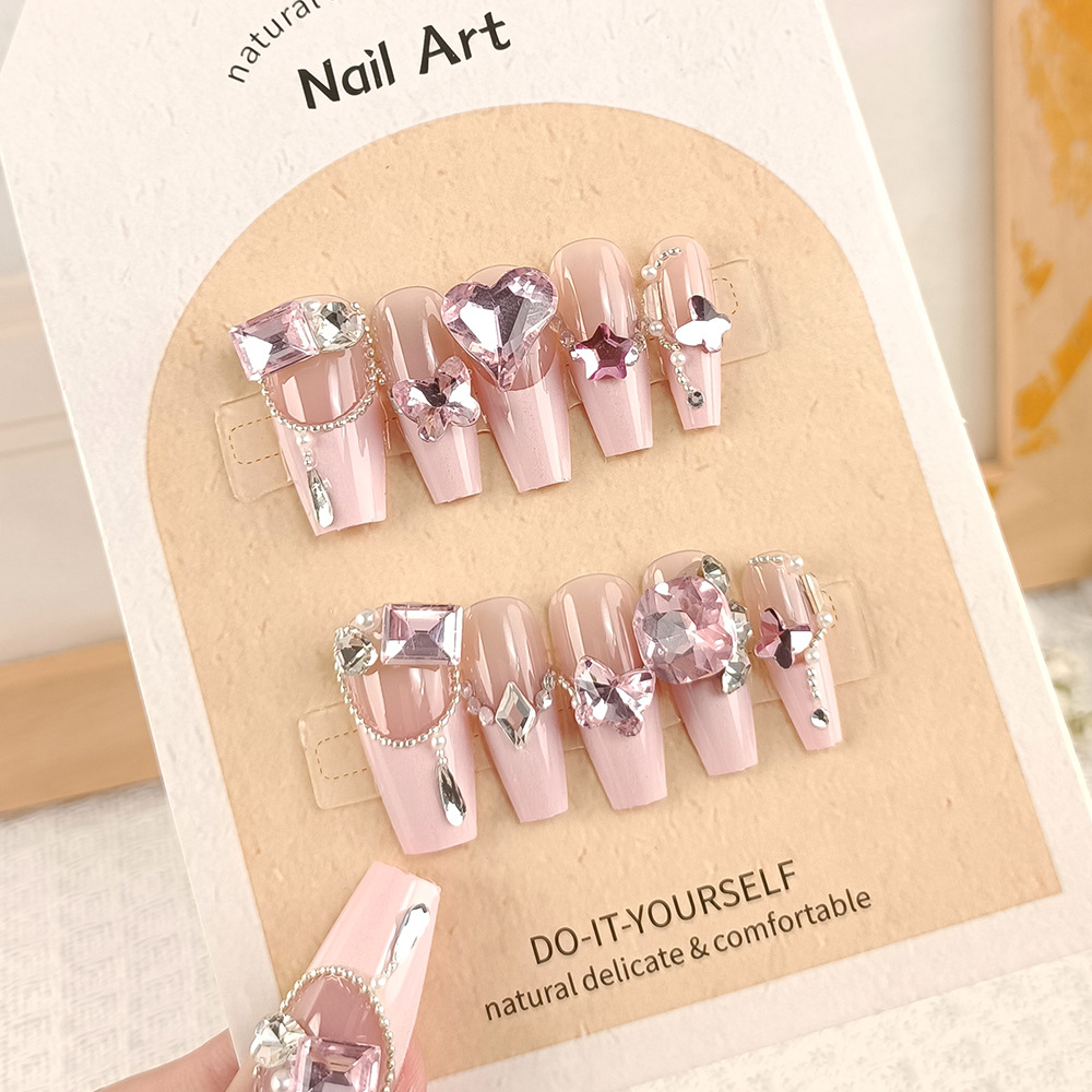 Fototerapia estereoscópica hecha a mano para usar uñas largas de estilo de ballet uña falsa 10 piezas de manicure de código decimal venta directa image 1