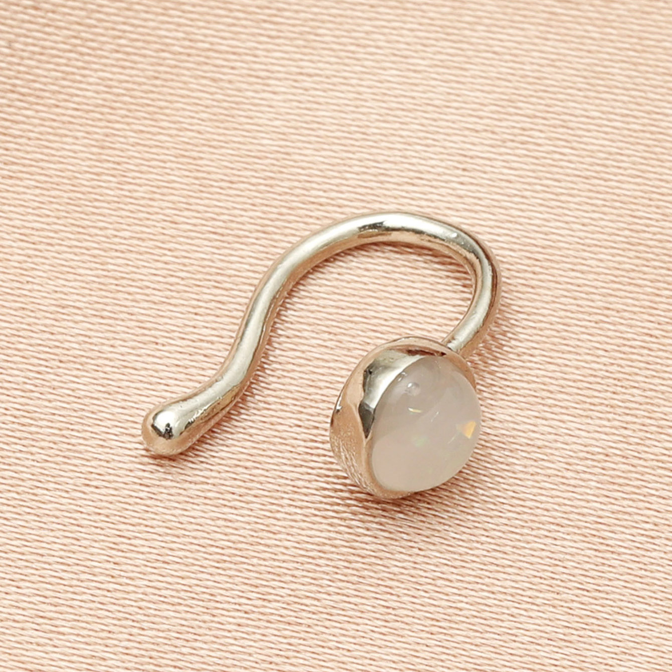 Wholesale Jewelry Opal U-shaped Copper Nose Clip Nihaojewelry display picture 7