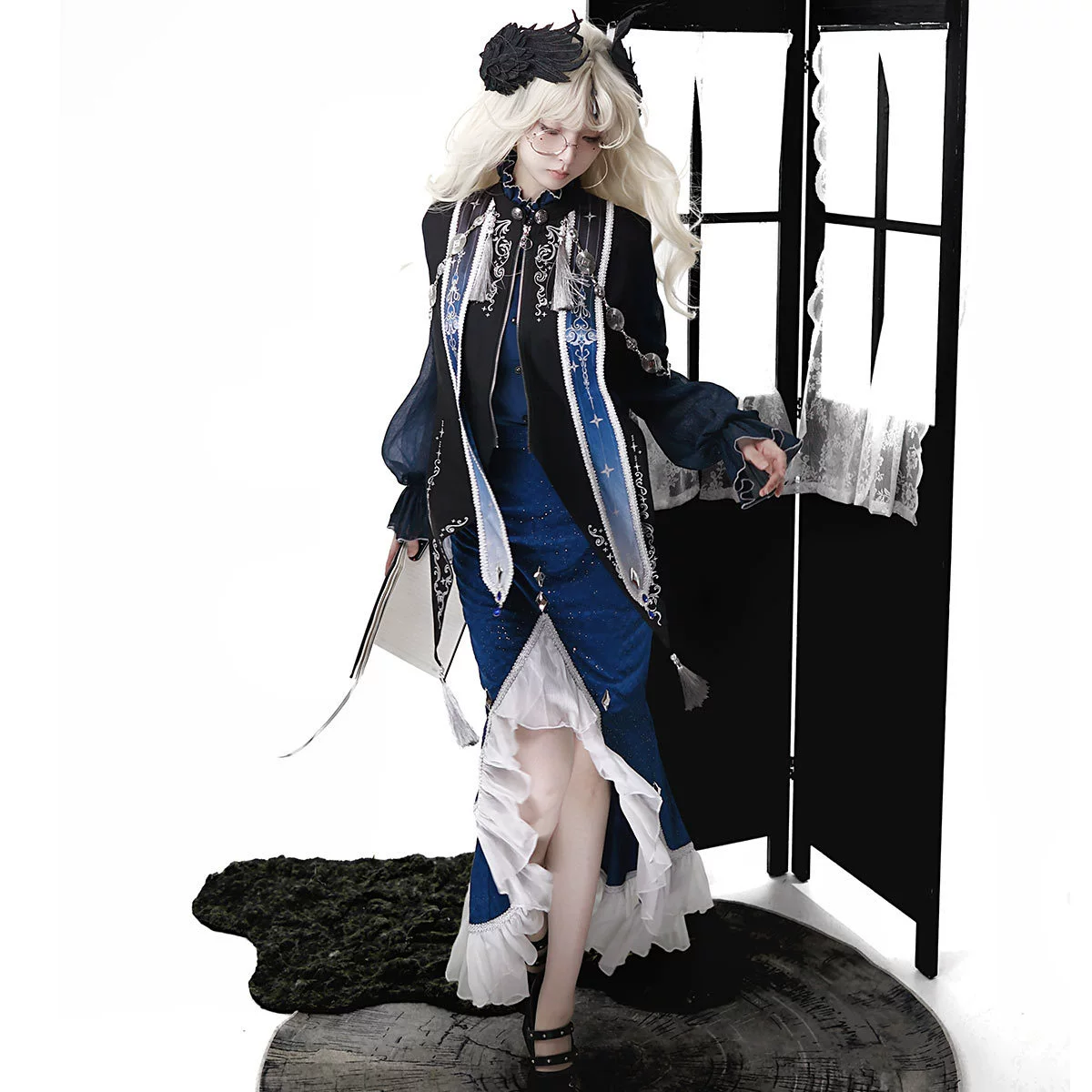 Оригинальный комплект Xiongdoujiang: топ и юбка в стиле лолита, повседневный милый наряд 7253