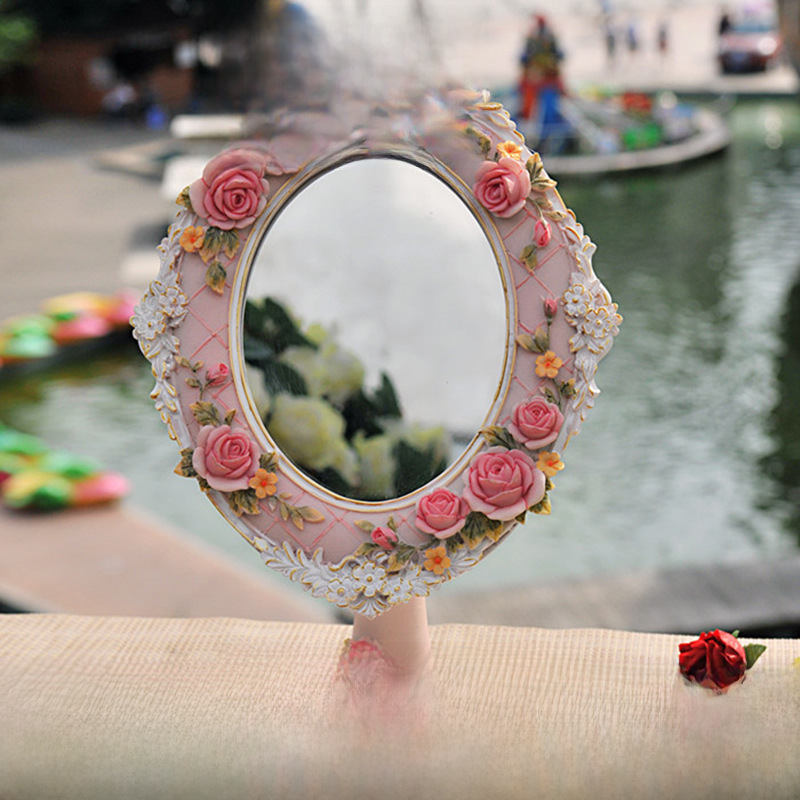 Light Luxury and High-End Ins-Style Bedroom Tabletop Mirror, Adjustable Student Vanity Mirror, Gift for Weddings and Friends