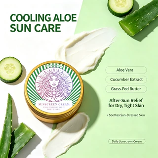 跨境现货晒后护理膏SUNSCREEN CREAM补水保湿修护隔离防护oem加工