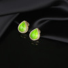 Zirconium, small design earrings, 2022, autumn, micro incrustation, 750 sample gold, light luxury style