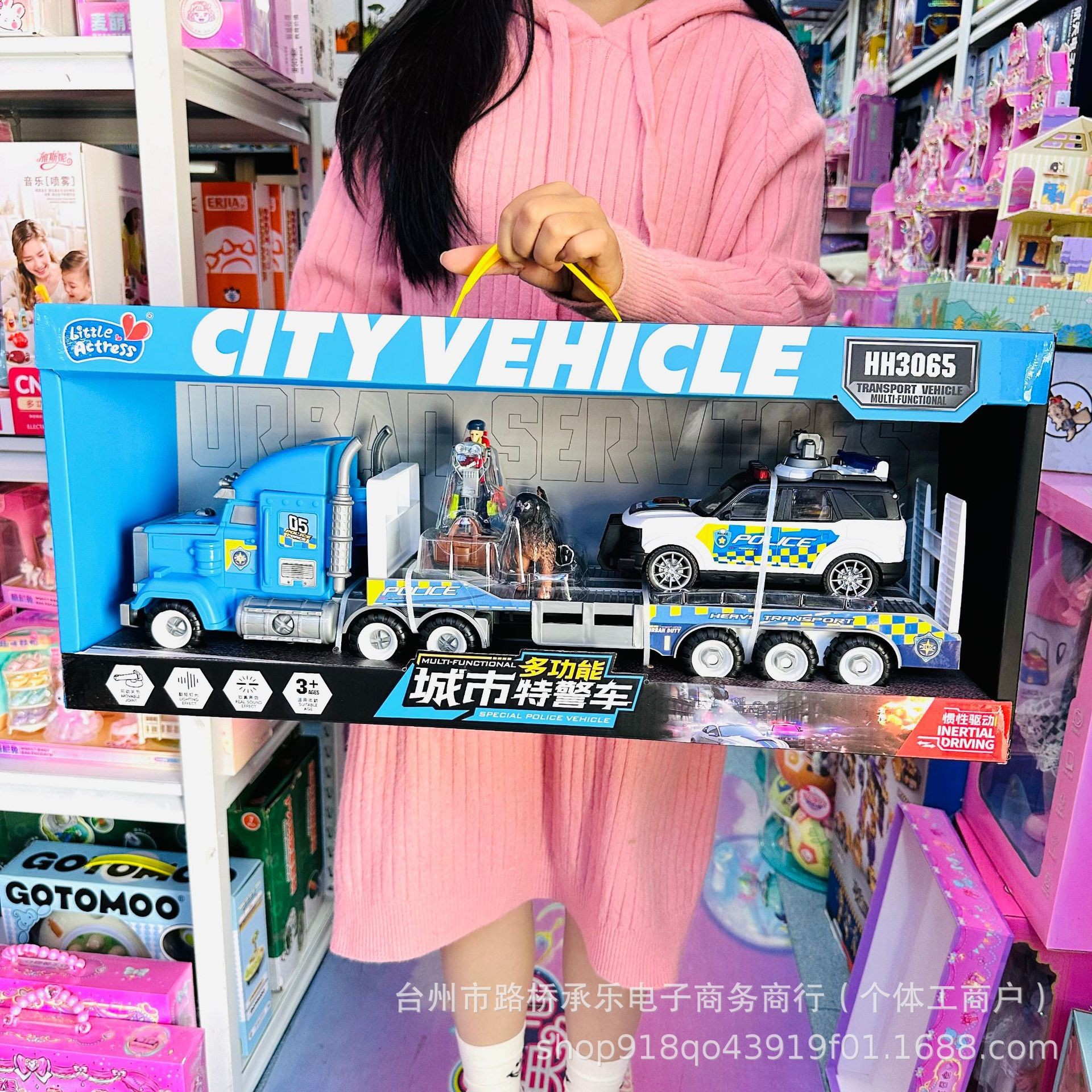 Large Military Flatbed Truck Transporter Tank Jeep Aircraft Ship Sound and Light Trailer Small Actor Toy Car Gift