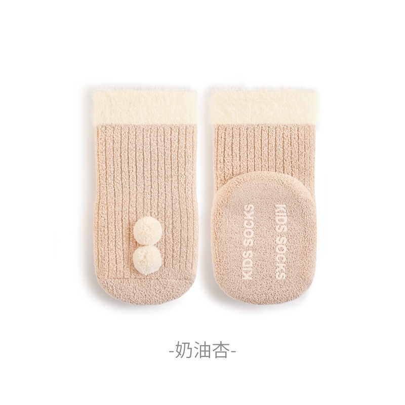 Calcetines de recién nacidos otoño-invierno más calcetines de lana para niños de color sólido, calcetines calientes para bebés y niños pequeños image 8