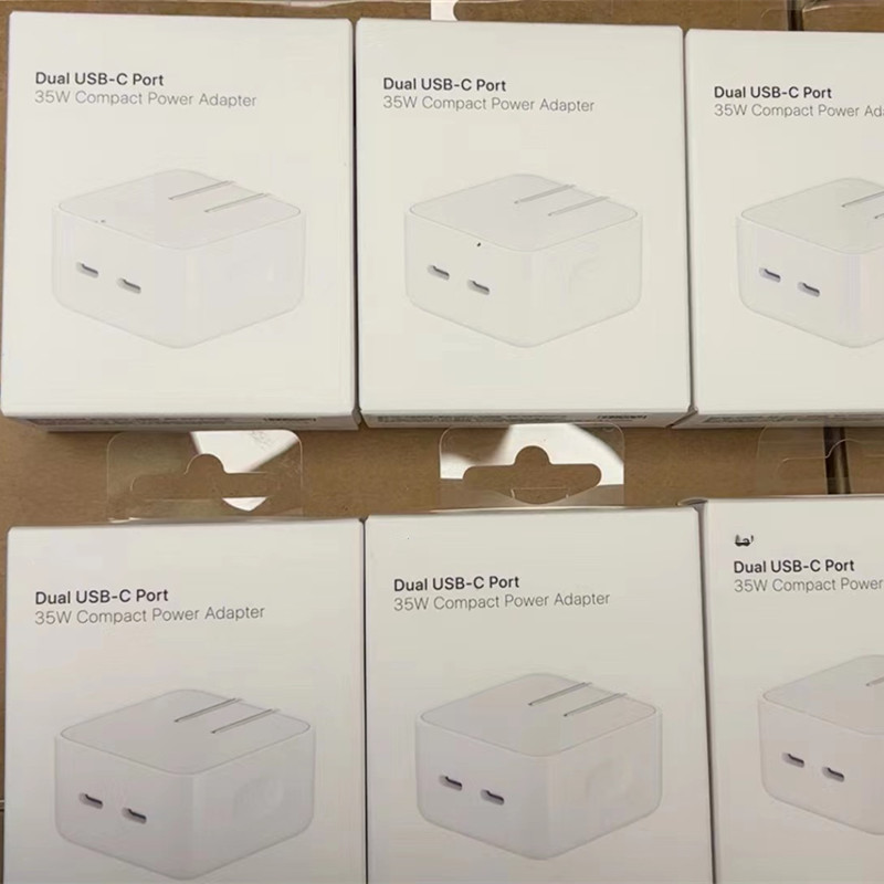 Applicable to Apple Original 35W Double C Charger Three-Leg Folding Charging Head Double type-c US/European/British