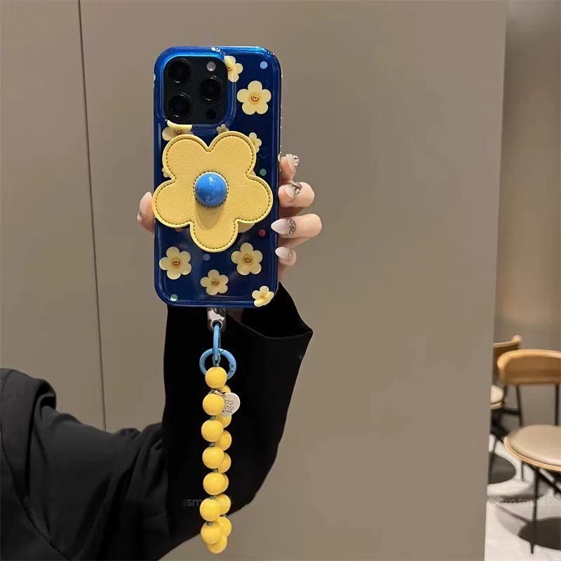 Pequeña niña fresca flor amarilla para Apple 16ProMax funda para teléfono 15Pro Pareja 14/13 Nuevo 15PM