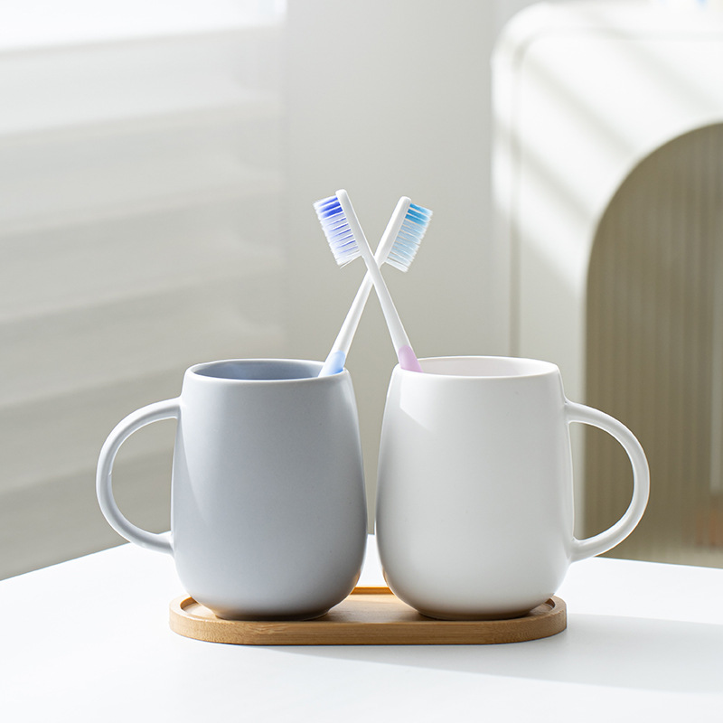 Set di bicchieri in ceramica per spazzolino e bagno di casa_voghion.com