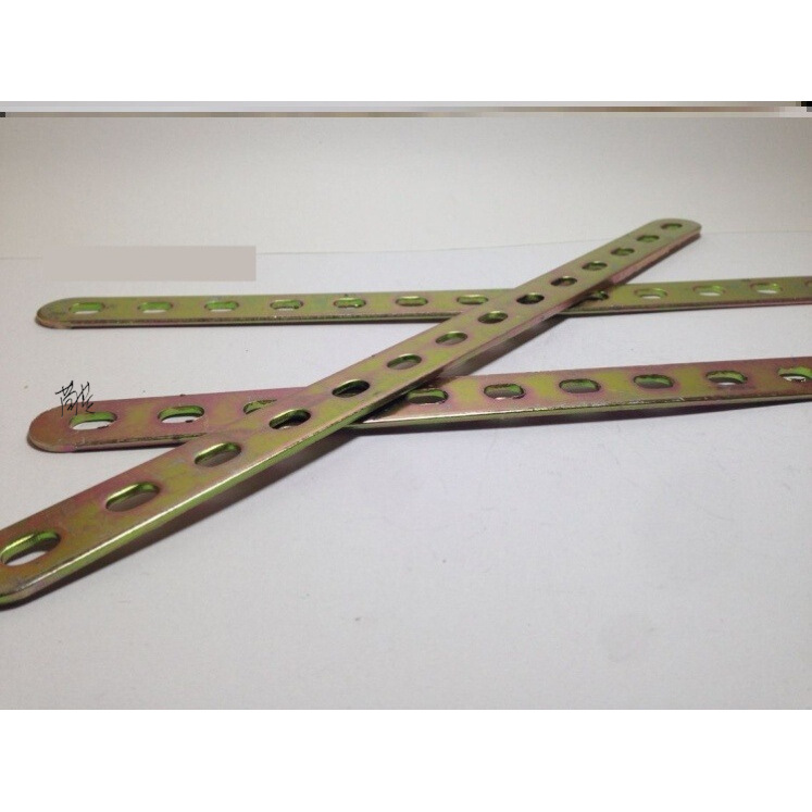 有孔铁片钢条带孔固定扁铁一字型铁板直平角木板连接铁片