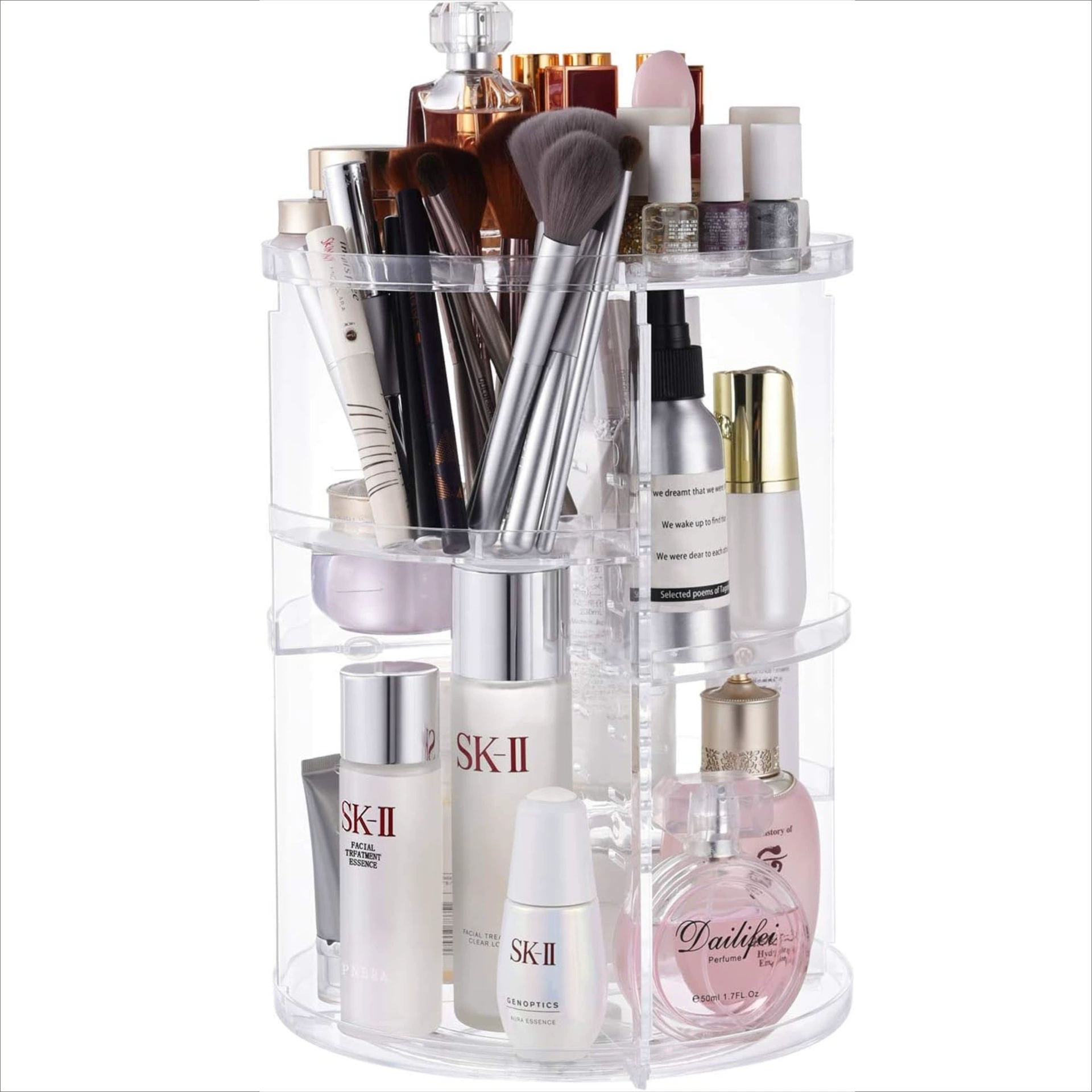 Rotating Storage Box — Dressing Table Organizer, 2 Size Options (23.5×30 / 23.5×34 cm)