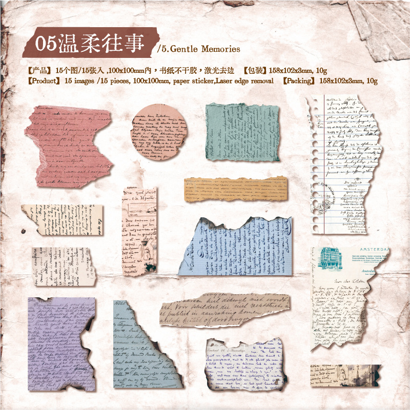 Detalles de la serie de pegatinas retrógradas retrógradas inglesas cuentas de mano diy pegatinas decorativas de fondo