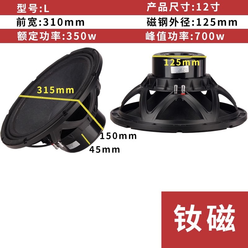 Imán de neodimio importado de 12 pulgadas 700W grado importado