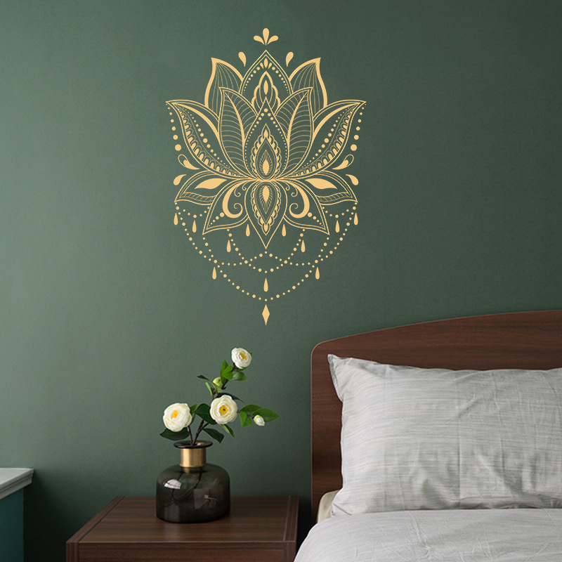 Simple Literary Lotus Mysterious Wall Stickers display picture 5