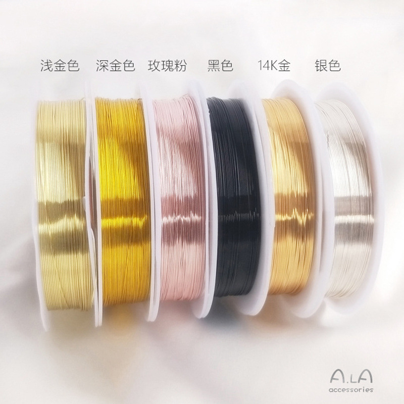 Wholesale Copper Wire with Color Retention 14K Gold Soft Wire for DIY Jewelry, Hairpin Styling, and Jewelry Shaping