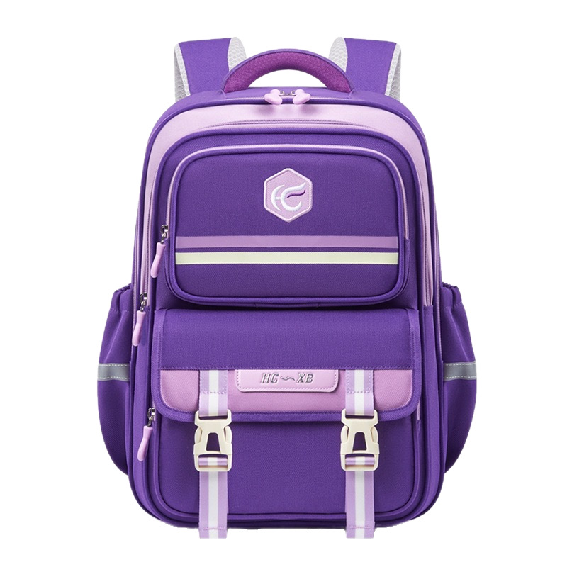 Mochila escolar para niños de la escuela primaria de Huayong, espacio de varios pisos, gran capacidad, niños y niñas de grado 1-3-6, mochila de estilo británico 5