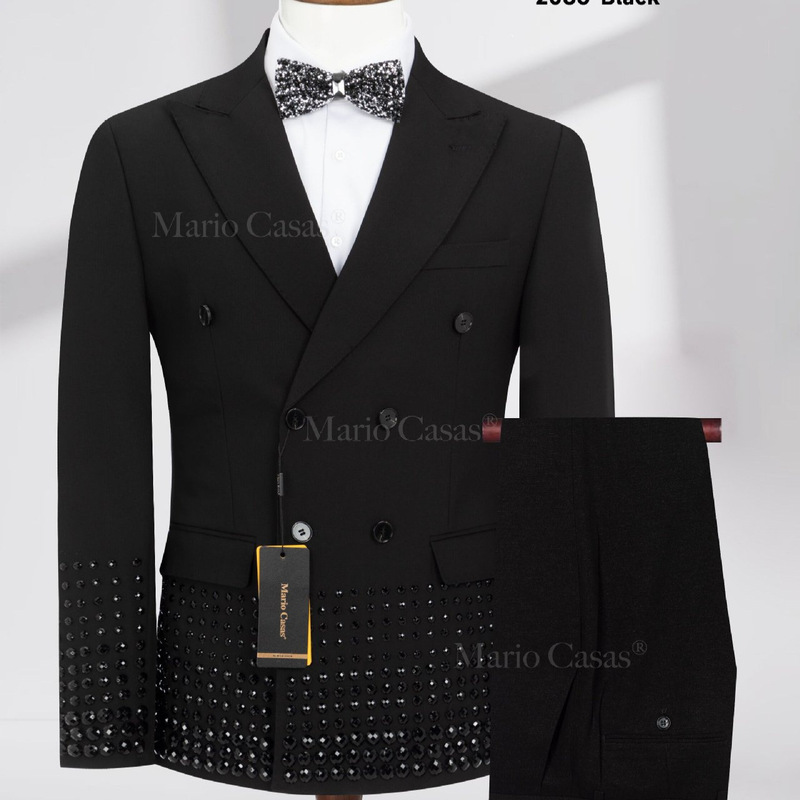 Man Suit European and American Foreign Trade Cross-Border Fashion New Style Men's Wedding Hand-Sewn Men's Suit 2-Piece Set Man Suit European and American Foreign Trade Cross-Border Fashion New Style Men's Wedding Hand-Sewn Men's Suit 2-Piece Set