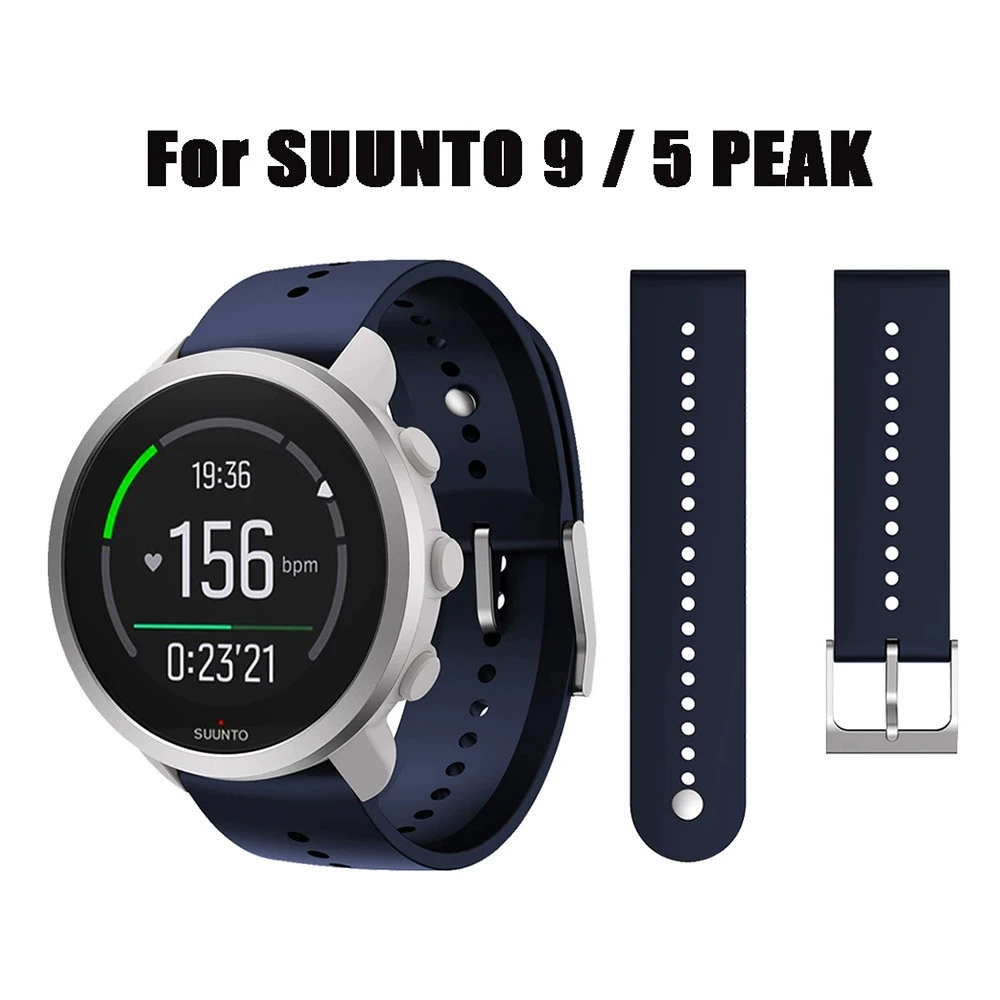 23 мм официальный силиконовый ремешок, подходит для Songtuo Suunto 5PEAK Songtuo 9PEAK глянцевый силиконовый браслет