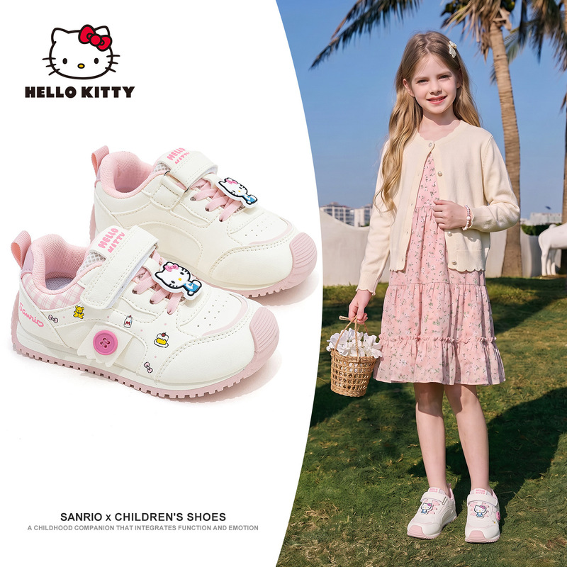 HelloKitty girls' sneakers, autumn 2026 new fashion versatile casual children's running shoes HelloKitty girls' sneakers, autumn 2026 new fashion versatile casual children's running shoes