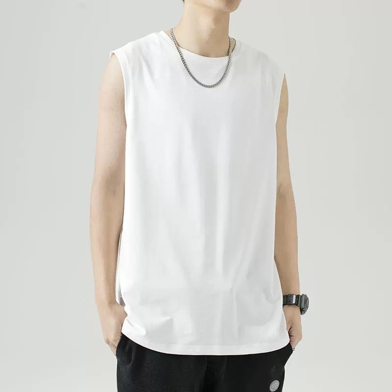 重ポンド240グラム純綿カン肩ベスト男性純色ノースリーブtシャツメーカー直販卸売り代理|undefined