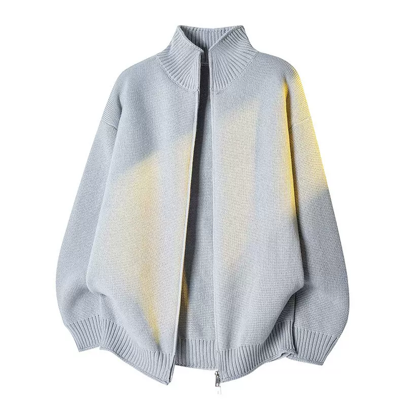 简恒2025秋冬季新款立领拉链高级感定织开衫休闲舒适毛衣针织衫