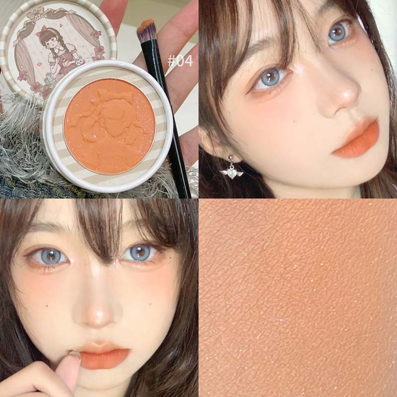HERORANGE Sweet Wild Yue Face Embossed Blush Desnudo Maquillaje tierno no volante polvo natural coreano