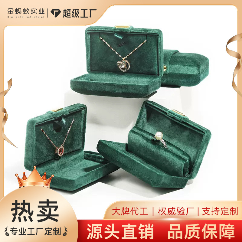 丝绒便携戒指盒 珠宝首饰收纳盒首饰盒戒指包装盒耳钉盒批发