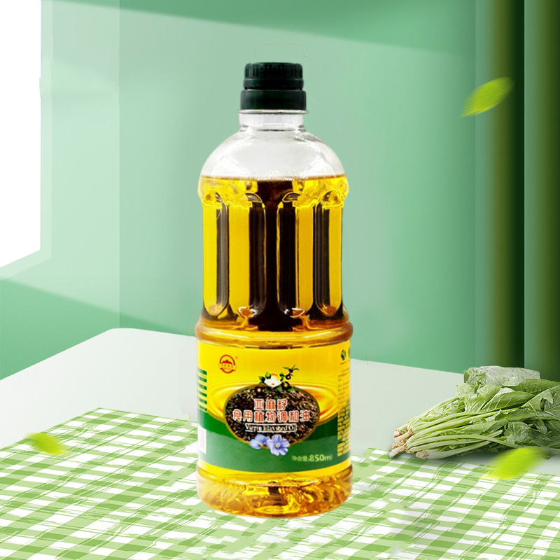 月都寿坊850ML亚麻籽油稻米山茶橄榄油桶装 家庭植物食用调和油