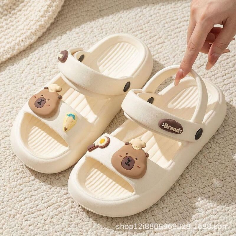 Ecac Kapibara Slippers for Women 2025 New Style Home Indoor Bathroom Anti-Slip Anti-Odor Couple Thick-Soled Sandals Ecac Kapibara Slippers for Women 2025 New Style Home Indoor Bathroom Anti-Slip Anti-Odor Couple Thick-Soled Sandals